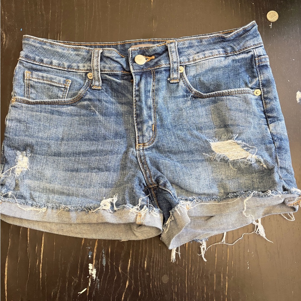 Just USA Ripped Blue Jean Shorts